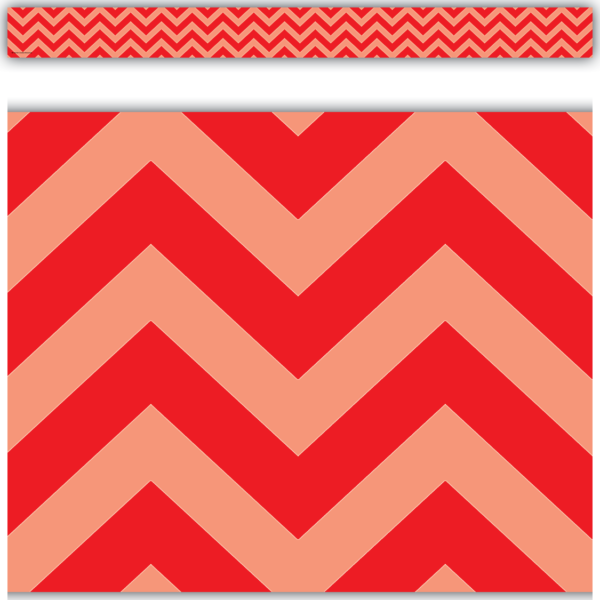 Borde de pizarra chevron rojo (TCR5522)