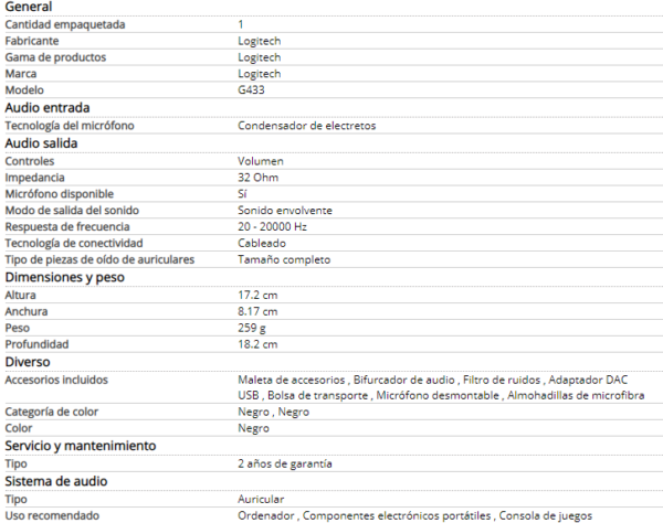 Logitech G433 - Auricular - 7.1 canales - Image 3