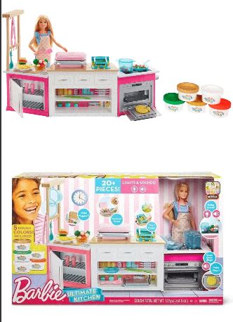 Muñeca Barbie Cocina de Lujo 20pzs 4a+ | Materiales Educativos Ashú