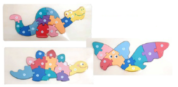 Rompecabezas de Madera Dinosaurios 30x13cm (Variados) (DR1046)