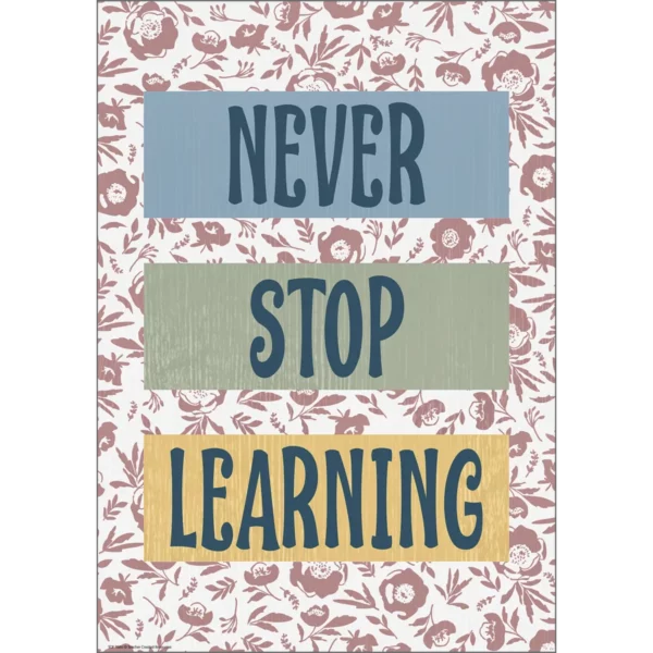 Afiche Never Stop Learning (TCR7886)