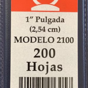 PORTAFOLIO BACO PLAST 1" AZUL 1” (2,54cm) 200 hojas (2100)