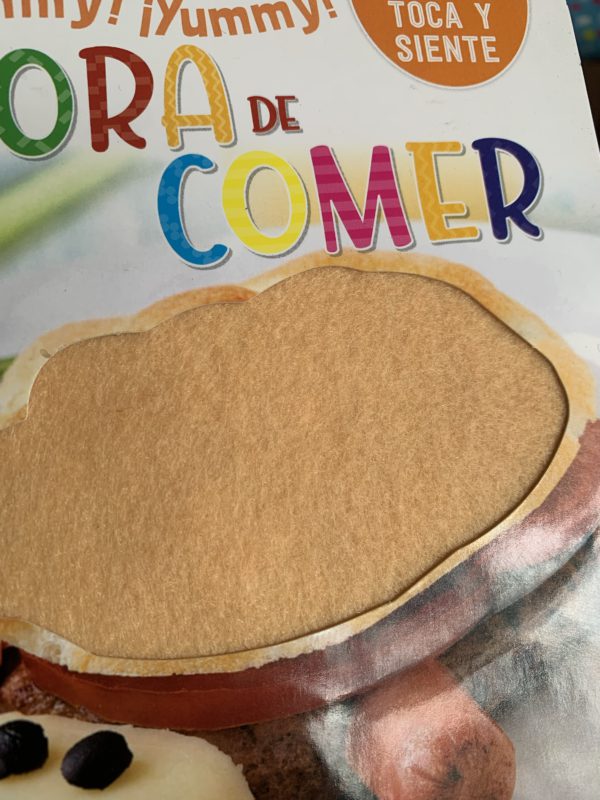 Libro de texturas ¡Vamos! Toca y siente  Hora de comer  (80104)