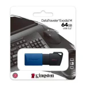 Kingston memoria exodia azul con negro 64GB usb 3.2 DTXM (DF-KS00165)