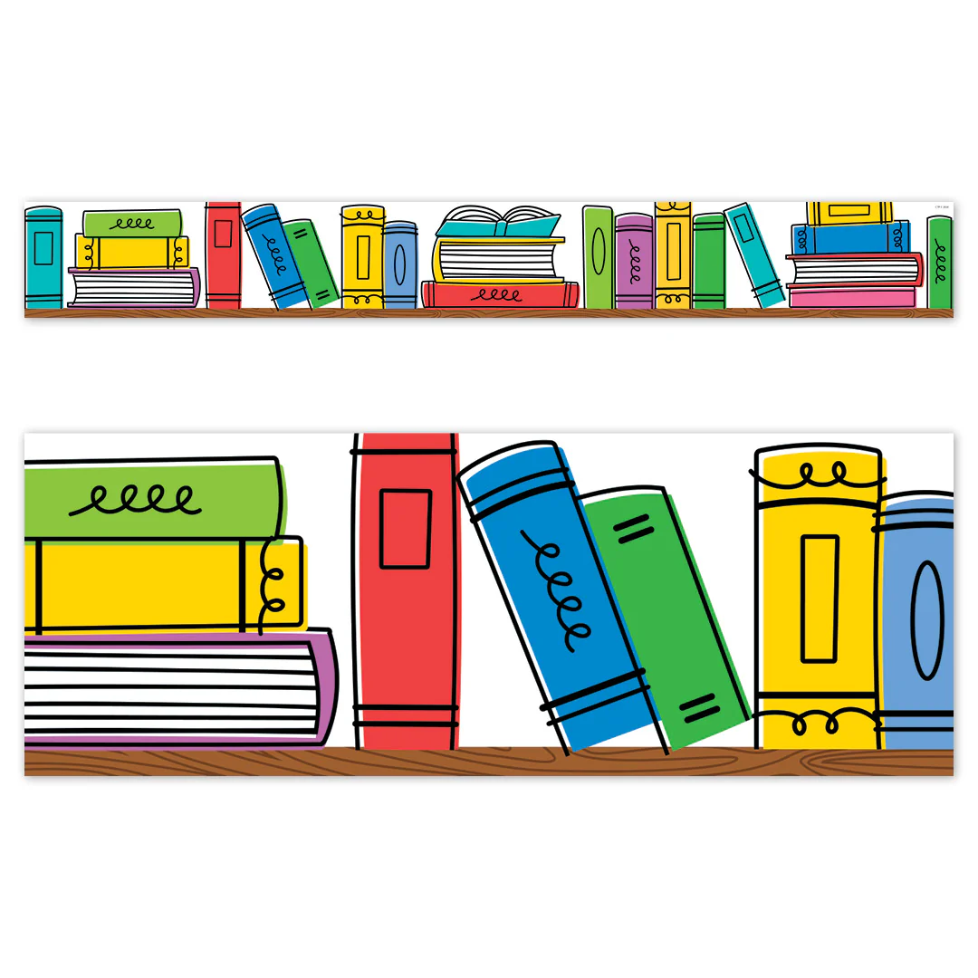 Borders de pizarra Core Decor Doodle Bookshelf (CTP 10934)