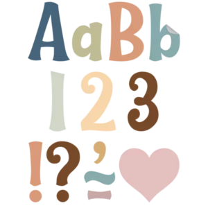 Moldes de Letras Calming Colors 4" Wild Whimsy Self-Adhesive (TCR9646)